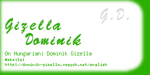 gizella dominik business card